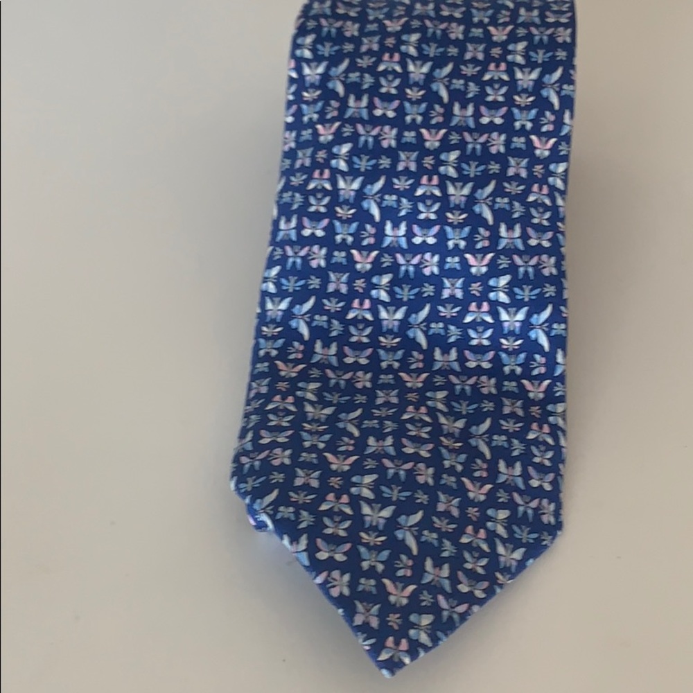 Ferragamo tie - blue butterflies